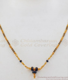 Mangalsutra Type Black Crystal Gold Beads Pendant Chain for Daily Use SMDR597 Mangalsutra Type Black Crystal Gold Beads Pendant Chain for Daily Use SMDR597