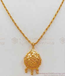 Classic Real Gold Dollar Pendant Short Chain For Daily Use SMDR599 Classic Real Gold Dollar Pendant Short Chain For Daily Use SMDR599