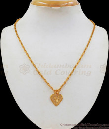 V For Victory Name Alphabet Pendant One Gram Gold Short Chain Collections SMDR602 V For Victory Name Alphabet Pendant One Gram Gold Short Chain Collections SMDR602