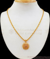 Latest Designer Creative Model Gold Plated Short Pendant Chain Ruby Stones SMDR605