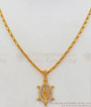 K For King Name Alphabet Pendant One Gram Gold Short Chain Collections SMDR612