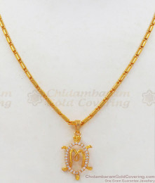 Name Alphabet Word M Pendant One Gram Gold Short Chain Collections SMDR613 Name Alphabet Word M Pendant One Gram Gold Short Chain Collections SMDR613