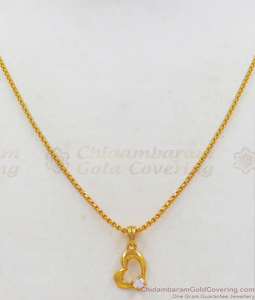 Valentine Small Heart Short Chain Diamond Pendant Collections Online Shopping SMDR616