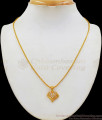 Heart Model Gold Pendant Chain Model Short Chain For Ladies SMDR619