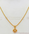 Stunning 1 Gram Gold Pendant Chain Model Short Chain For Ladies SMDR620