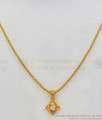 3D Flower Single Stone Diamond Pendant Collections Short Chain For Girls SMDR624