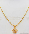 Crescent Moon with Star Pendant Collections Short Chain For Daily Wear SMDR627