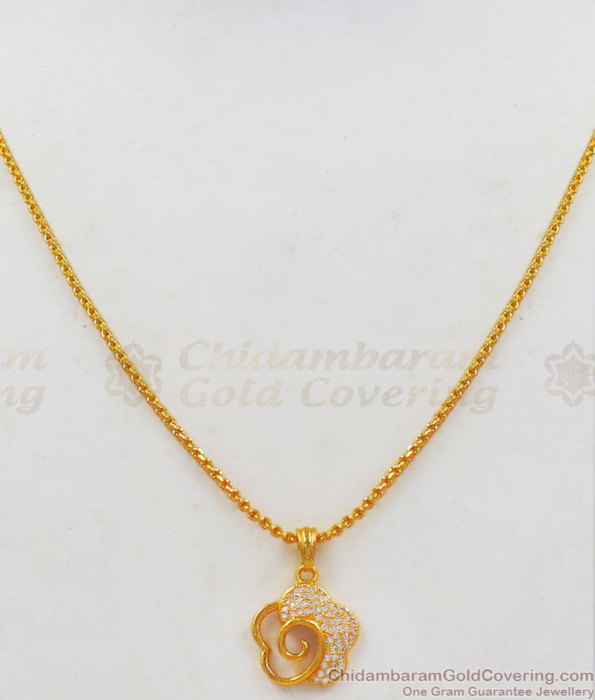 New Arrival Diamond Pendant With Short Chain Gold Plated Collections SMDR627