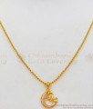 Valentine Couple Heart Diamond Pendant Gold Short Chain Collections SMDR628
