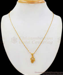 Om Muruga Religious Gold Pendant Chain Short Chain Collections Daily Wear SMDR640 Om Muruga Religious Gold Pendant Chain Short Chain Collections Daily Wear SMDR640