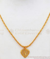 V For Victory Name Letter Pendant One Gram Gold Short Chain Collections SMDR641