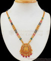 Double Line Temple Jewelry Gold Short Chain Collections SMDR643