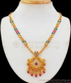 Grand Multi Beads Gold Short Chain Collections SMDR647