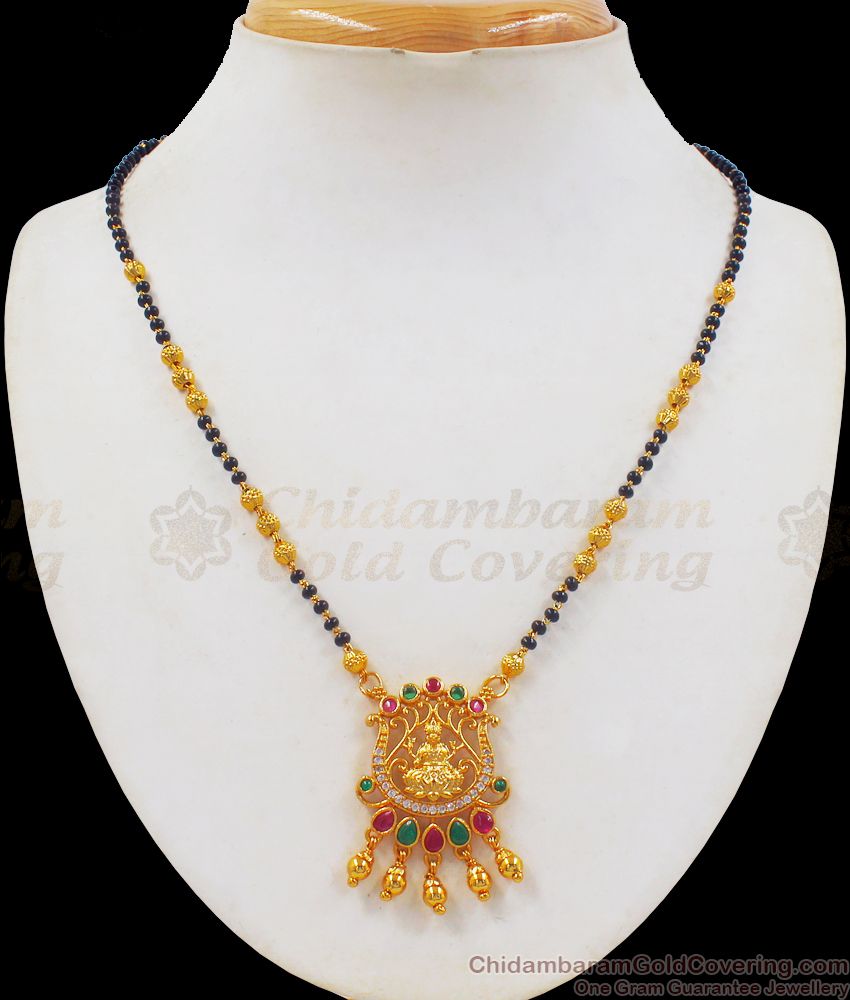 Traditional Lakshmi Dollar Mangalsutra Short Chain Collections SMDR651