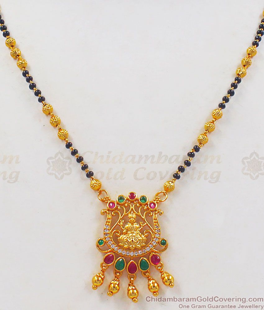 Traditional Lakshmi Dollar Mangalsutra Short Chain Collections SMDR651