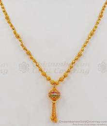 Simple Design Gold Pendent Short Chain Collections SMDR653