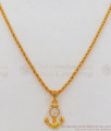 Tiny Anchor AD White Gold Small Pendant Chain SMDR672