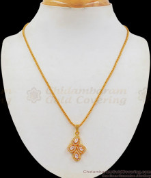 Grapes Pattern AD White Stone Pendant Gold Short Chain SMDR675 Grapes Pattern AD White Stone Pendant Gold Short Chain SMDR675
