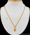 Root Branch Model AD White Stone Pendant Gold Short Chain SMDR676