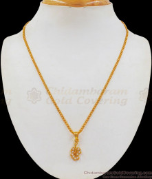 Root Branch Model AD White Stone Pendant Gold Short Chain SMDR676 Root Branch Model AD White Stone Pendant Gold Short Chain SMDR676
