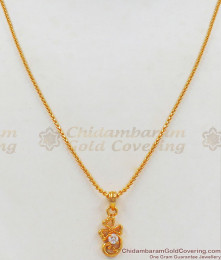 Triple Heart Design AD White Stone Pendant Gold Short Chain SMDR684 Triple Heart Design AD White Stone Pendant Gold Short Chain SMDR684