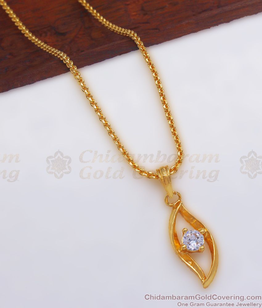 Eye Catchy One Gram Gold Pendant Short Chain Shop Online SMDR700