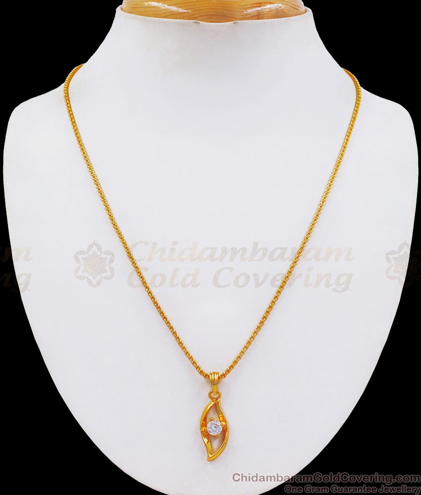 Eye Catchy One Gram Gold Pendant Short Chain Shop Online SMDR700