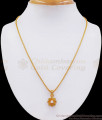 1 Gram Gold Pendant With Chain Star Design White Stone SMDR702