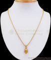 Elegant Gold Plated Small Pendant With Chain Online SMDR703 Elegant Gold Plated Small Pendant With Chain Online SMDR703