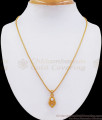 Elegant Gold Plated Small Pendant With Chain Online SMDR703