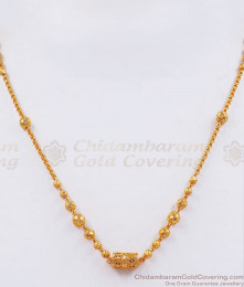 Stylish Gold Beaded Small Dollar Chain 1 Gram Jewelry SMDR708 Stylish Gold Beaded Small Dollar Chain 1 Gram Jewelry SMDR708