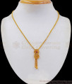 Daily Wear One Gram Gold Chain Pendant Ruby Stone SMDR715