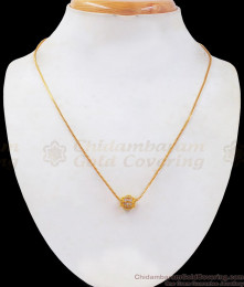 Stunning Full White Stone Pendant Gold Chain SMDR718 Stunning Full White Stone Pendant Gold Chain SMDR718
