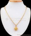 3D Flower Pendant Gold Chain Daily Wear SMDR721