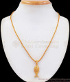 One Gram Gold Fish Pendant Chain Daily Wear SMDR723