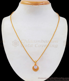 Stunning Semi Precious Diamond Stone Pendant Gold Chain SMDR729