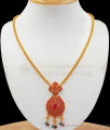 Gorgeous Full Ruby Stone Oval Shaped Pendant Chain SMDR736