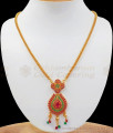 Fabulous Ruby Emerald Stone Party Wear Pendant Chain SMDR737