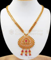 Grand Bridal Wear Hanging Ruby Stone Pendant Chain SMDR746