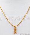 Latest Semi Polished Gold Beaded Pendant Chain SMDR760