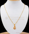 Stylish Gold Plated Diamond Stone Gold Pendant Chain SMDR768