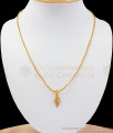 18 Inch Thin Gold Plated Simple Diamond Stone Pendant Chain SMDR769