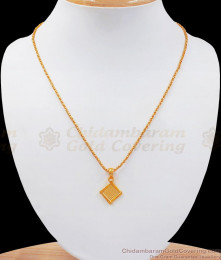 Plain Triangle Design One Gram Gold Mini Pendant Chain SMDR773 Plain Triangle Design One Gram Gold Mini Pendant Chain SMDR773