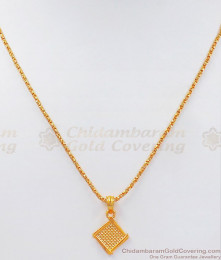 Plain Triangle Design One Gram Gold Mini Pendant Chain SMDR773 Plain Triangle Design One Gram Gold Mini Pendant Chain SMDR773