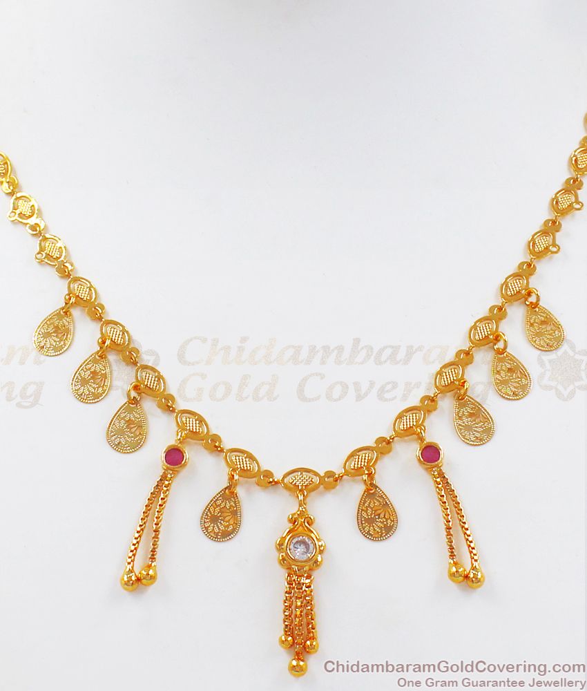 Lovely One Gram Gold Dollar Hanging Kemp Stones SMDR776 Lovely One Gram Gold Dollar Hanging Kemp Stones SMDR776