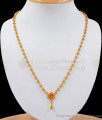 Star Design Gold Plated Dollar With Gold Beaded Chain SMDR784