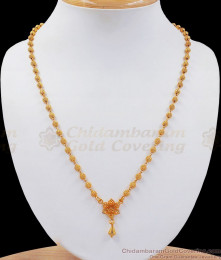 Star Design Gold Plated Dollar With Gold Beaded Chain SMDR784 Star Design Gold Plated Dollar With Gold Beaded Chain SMDR784