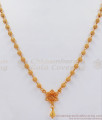 Star Design Gold Plated Dollar With Gold Beaded Chain SMDR784