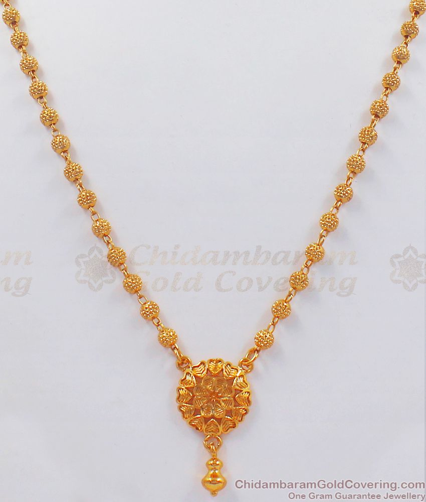 24K Gold Plated Dollar Chain Flower Design SMDR785