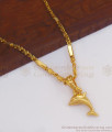 One Gram Gold Pendant Chain Dolphin Design SMDR786